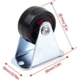 thumbnail image 3 of 4 Pack Roulettes en Caoutchouc 1 Pouce Roues Simples Rigides Robustes Non Pivotantes, 3 of 10
