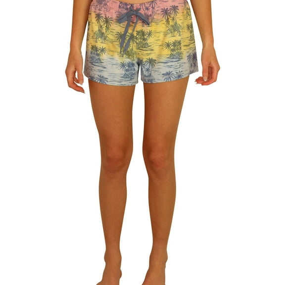 P.J. Salvage Womens Palm Trees In A Sunset Pajama Shorts, Multicoloured, Medium