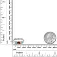 thumbnail image 6 of Gem Stone King 925 Silver and 10K Yellow Gold Red Garnet and Blue Zircon Engagement Ring for Women | 2.25 Cttw | Round 5MM | Gemstone January Birthstone | Size 9, 6 of 6