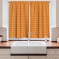 thumbnail image 2 of Ambesonne Floral Kitchen Curtains, Antique Swirly Flower Twigs, 55"x45", Orange Ginger Ivory, 2 of 3