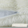 thumbnail image 2 of 2 Pcs Shaggy Faux Fur Throw Pillow Cover, Fluffy Soft Solid Square Throw Pillow Case Cushion Cover, 2 of 7