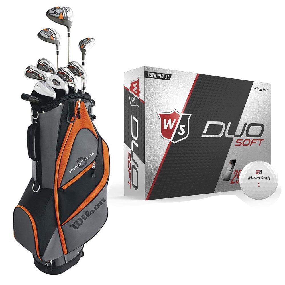 Wilson Profile XD Teen Complete Golf Club Set w/Orange Bag + 12 Pk Golf