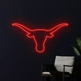 thumbnail image 3 of Handmadetneonsign Longhorn Bull Head Led Light, Texas Bull Skull Neon Sign, Western Bull Neon Light, 3 of 5