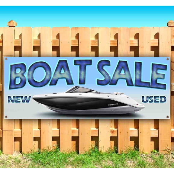 Boat Sale 13 oz Vinyl Banner With Metal Grommets