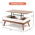 Bidiso Lift Top Coffee Table, 40'' Center Table with Hidden Storage