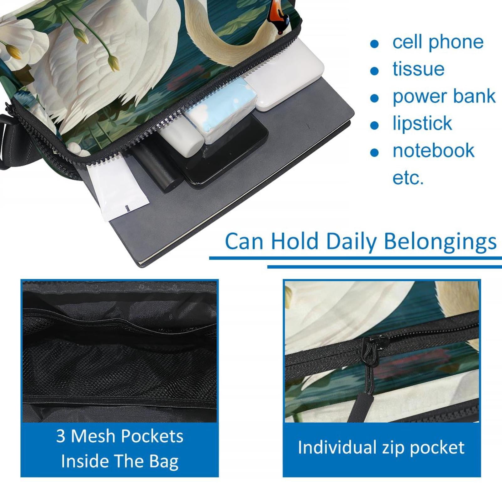Swans Lightweight Adjustable Sling Bag Waist Pack with Extension Strap Unisex - Ideal for Travel and Outdoor Activities