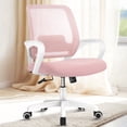 thumbnail image 5 of CELTOSS Ergonomic Home Office Chair, Mid Back Lumbar Support Desk Chair, Adjustable Height with Armrests for Adults, Pink, 5 of 11