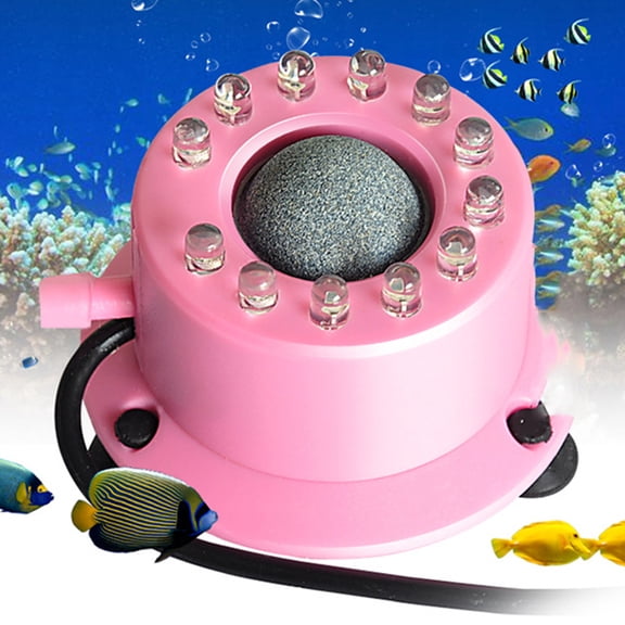 Yirtree Aquarium Air Bubble Light, Multi-Colored Submersible Fish Tank Air Stone Disk Lamp Underwater Bubbler Light for Fish Tanks and Fish Ponds