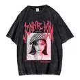 thumbnail image 4 of Camiseta de manga corta de algodón puro estilo coreano Blinktrendy con cuello redondo y lavado urbano de diseño de sensibilidad veraniega, 4 of 4