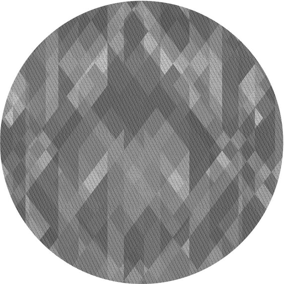 Ahgly Company Machine Washable Indoor Round Transitional Ash Gray Area Rugs, 8' Round