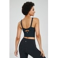 thumbnail image 6 of AGONVIN Women’s Wirefree Padded Twist Back Tank Tops Yoga Sports Bra with Support Black L, 6 of 7