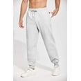 thumbnail image 4 of Pinspark Men's Fleece Joggers with Zipper Pockets Tapered Sweatpants Cotton Sweat Pants for Mens Heavyweight Lounge Pants, 4 of 6