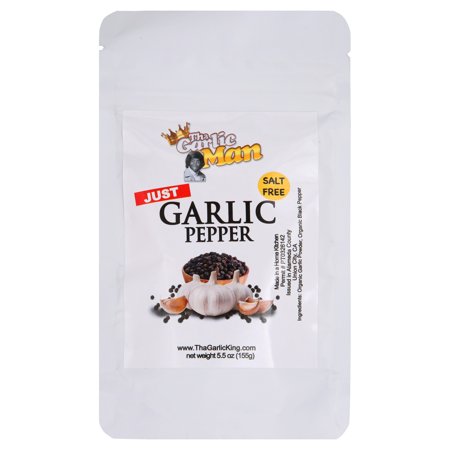 Just Salt Free Organic Garlic Pepper Seasoning by Tha Garlic Man 5.5 oz