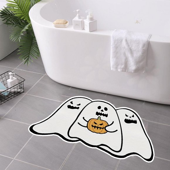 AIR-Halloween Ghost Rug,Non-Slip Halloween Door Mat Machine Washable Halloween Floor Mat Spooky Decor 19.7x31.5 inch
