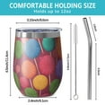 thumbnail image 5 of 12oz Stainless Steel Insulated Wine Tumbler with Lid and Straw – Double Wall Vacuum Mug for Hot & Cold Drinks, 304 Steel Interior, Sweat-Free Design, 5 of 5