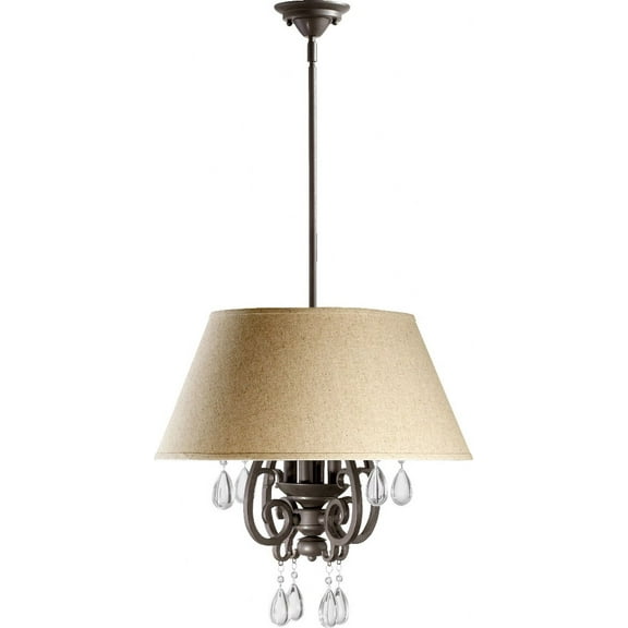 Quorum Lighting Anders 4-Light Pendant, Oiled Bronze, 20 Width, 23 Height