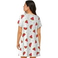 thumbnail image 6 of Cotton Nightgowns for Women - Hand Drawn Watermelon(C) Sleep Shirts for Women's Nightgowns & Sleepshirts, Soft Cotton Pajama Dress Shirts for Women, House Dress Sleepwear for Women, 6 of 7