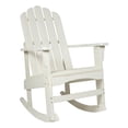 thumbnail image 5 of Pemberly Row Traditional Cedar Wood Adirondack Porch Rocker in White, 5 of 6
