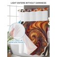 thumbnail image 6 of No Hook Shower Curtain with Snap-in Liner, Brown Orange Black Waterproof Fabric Bathroom Curtains, Modern Tie-dyeing Ombre Abstract Art Bath Curtains & Mesh Top Window 72"x96" Extra Long, 6 of 9