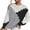 Gray, variant on Fesfesfes Women Sweaters Contrast Fashion Long Casual Pullover Loose Long-sleeved Sweater or