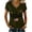Army Green, variant on Women's 250 Anniversary USA Tee Shirt, 1776-2026 Patriotic America Graphic Top, Flag Print V-Neck Short Sleeve Celebration Gear