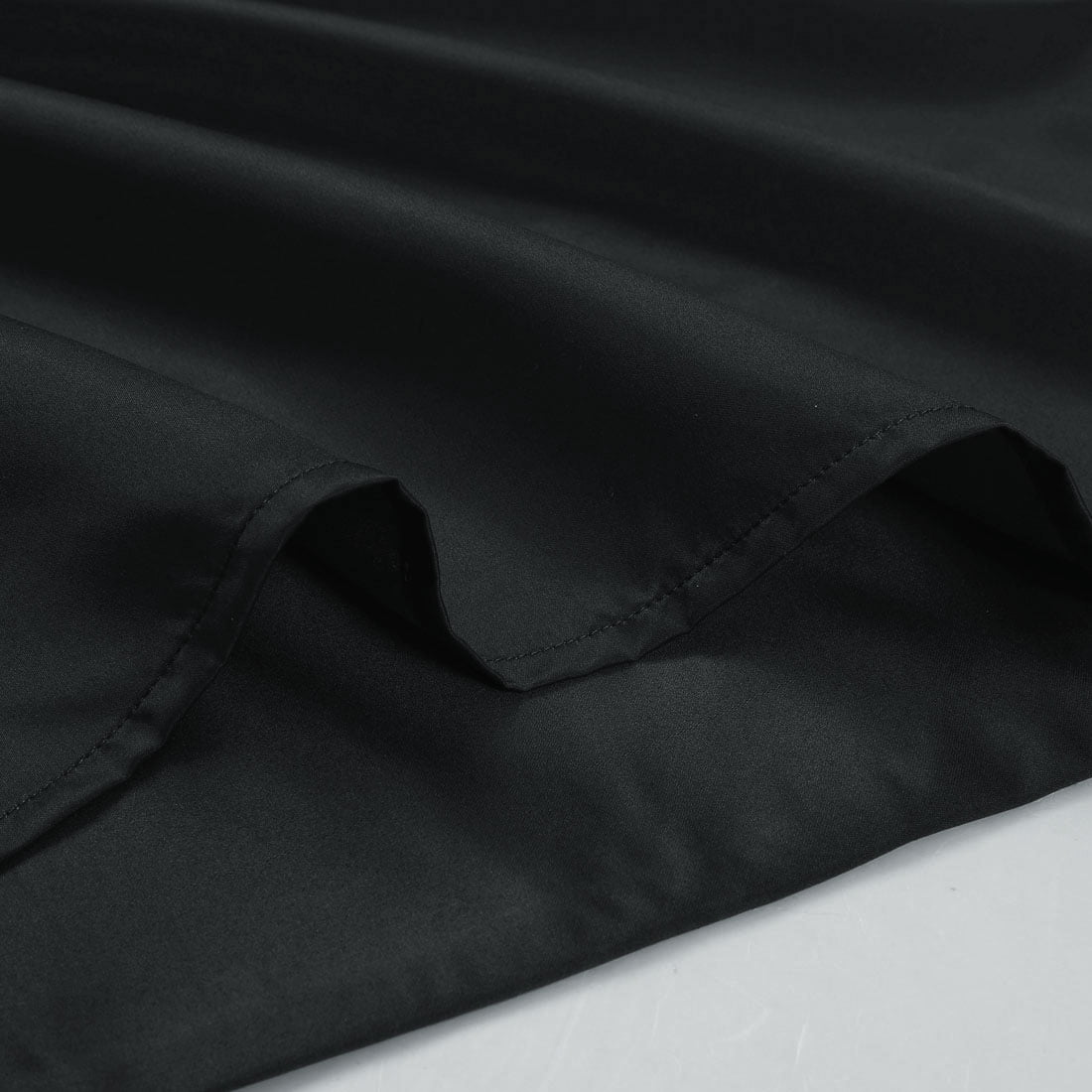 Unique Bargains Luxury Silky Satin Body Pillow Case Black 20" x 54"