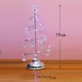 thumbnail image 3 of Bearachild Luz de noche con luz de árbol de Navidad parpadeante, encantador hierro forjado para decoración de dormitorio y sala de estar Kits de decoración para fiestas Plata S, 3 of 6