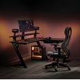 thumbnail image 3 of Avatar Battlestation L-Shape Game Desk with Carbon Top and Matte Black Legs, 3 of 9