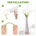 thumbnail image 4 of Uxcell 20-Pack White Green Artificial Calla Lily Flowers,14 Inch Faux Calla Lily Flowers PU Bouquets Real Touch for Home/Wedding, 4 of 7