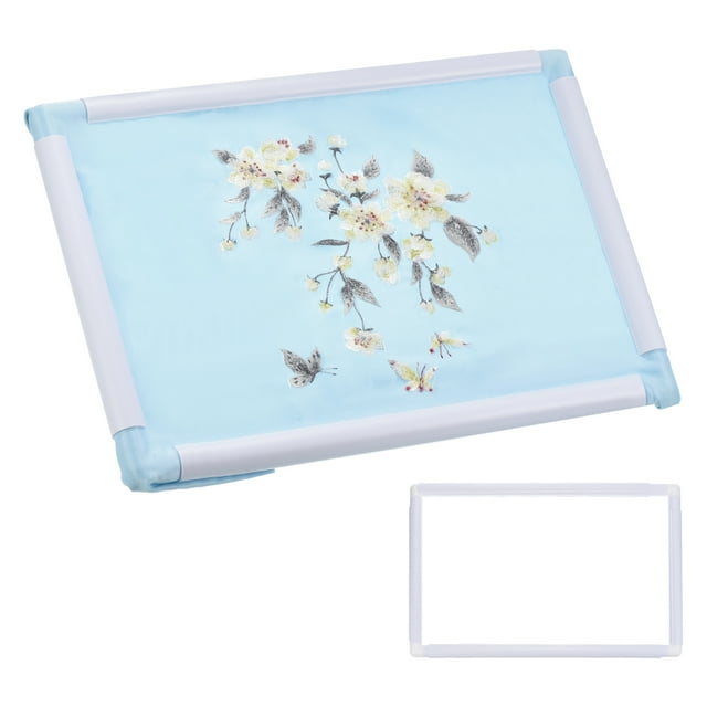 Unique Bargains Embroidery Hoops Frame Reusable Square Rectangle Plastic Clip Frame Embroidery Hoop for Art Craft Sewing (11 x 17 inch)