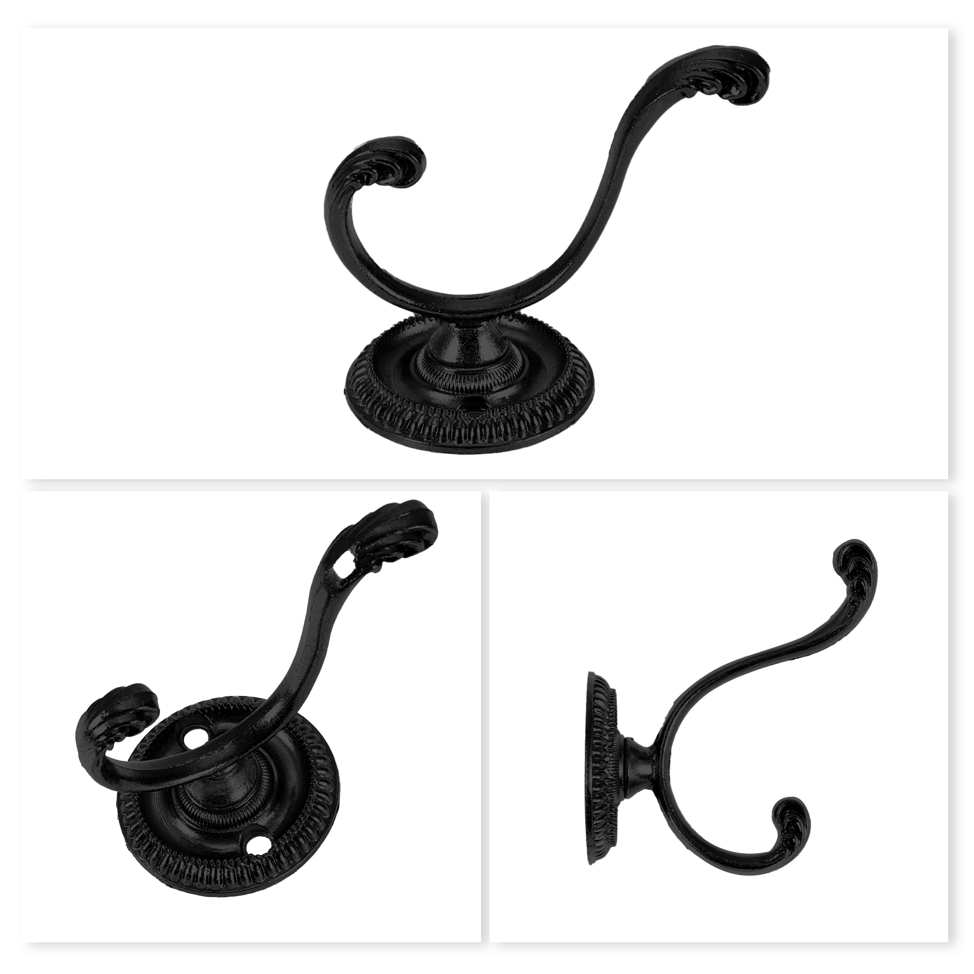 Unique Bargains 4 Pcs Clothes Hooks Door Hooks Vintage Wall Coat Hooks Hat Hooks