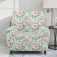 thumbnail image 2 of FOR U DESIGNS Rose Green Pattern Recliner Chair Covers Stretch Lazy Boy Recliner Covers Protector with Armrest, Reusable Reclining Slipcovers with Storage Pocket, 2 of 8