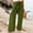 Army Green, variant on Cotton Linen Pants Baggy Linen Pants Business Work Casual Pants Floral Belt Pants Palazzo Pants Cruise Pants Wide Leg Linen Pants Palazzo Pants Tapered Pants Vacation Beach Pants Blue M
