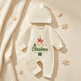 thumbnail image 2 of KJameas Baby Boys Girls Romper My First Christmas Text Ribbed, 2 of 9
