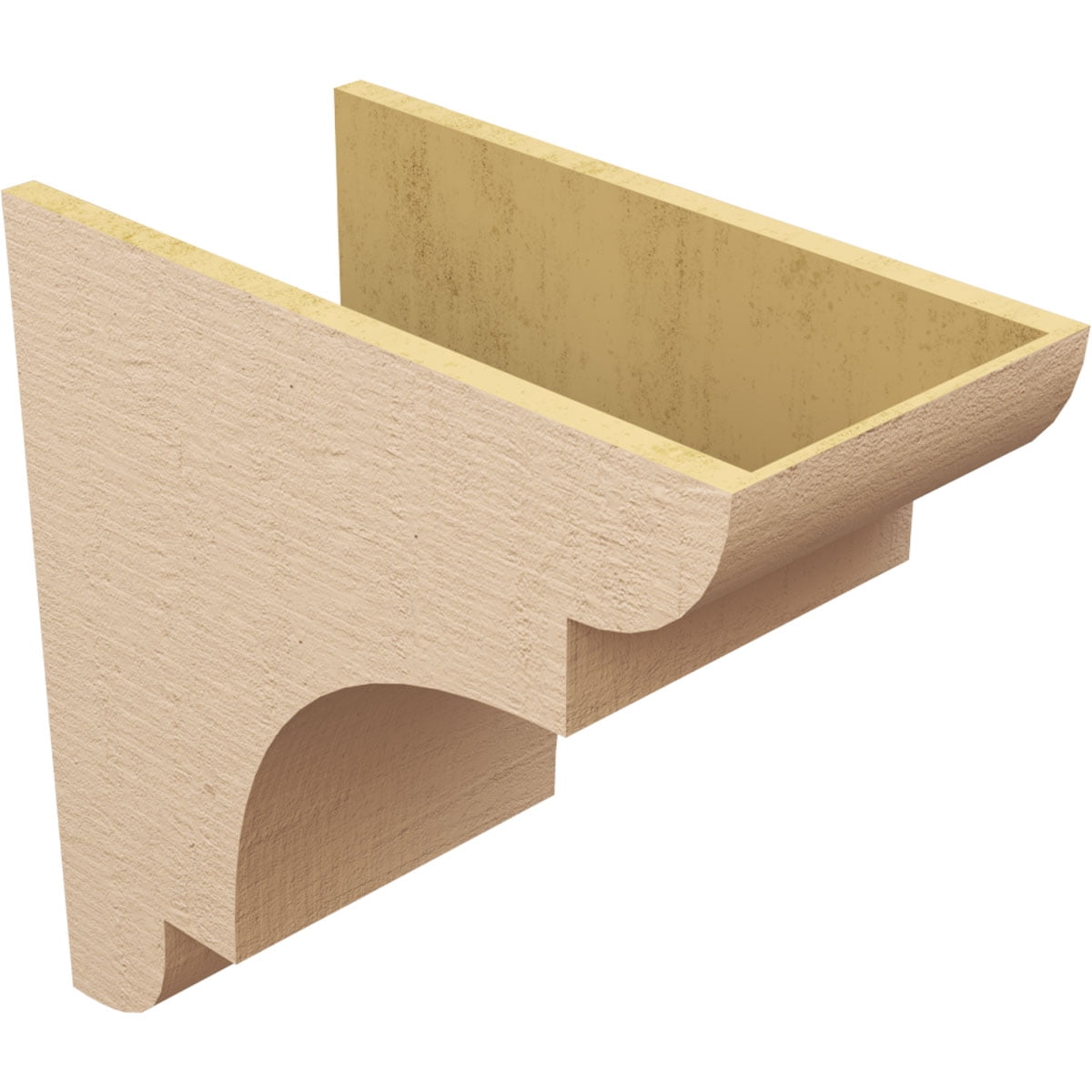 12"W x 24"D x 24"H Classic New Brighton Rough Cedar Woodgrain TimberThane Corbel, Primed Tan