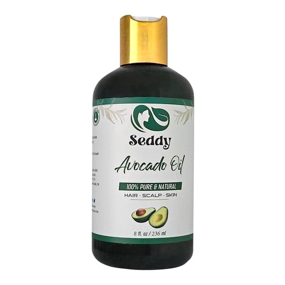Seddy Avocado Oil – 100% Pure & Natural Unscented Carrier Oil for Hair, Skin, Face & Body – Hexane-Free, Premium Moisturizer – 8 fl oz