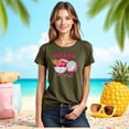 thumbnail image 3 of Playera Blusa De Pitaya Sweet Summer Time – Explosión de Color y Sabor Tropical Color Verde Oliva Talla Mediana Marca Emil SaEs, 3 of 4