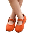 thumbnail image 2 of Toddler Girls Princess Flat Shoes, Non Slip Soft Comfort Sole Slip On Lightweight Dress Footwear for Everyday Use Orange 5-6 Years, 2 of 7