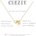 thumbnail image 4 of Initial Heart Necklace for Women 14K Gold Plated A-Z Letter Necklace Dainty Bubble Heart Pendant Tiny Initial Necklaces for Women Teen Trendy Jewelry Gifts, 4 of 7
