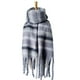 thumbnail image 1 of Bufanda cálida de invierno para mujer, Mantón largo, bufandas grandes, bufanda a rayas con flecos, manta gruesa para clima frío, bufandas de Color, 1 of 5