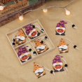 thumbnail image 4 of A Colgantes de Gnomo de madera para Halloween, 12 unidades/juego, calabaza, elfo, enano, colgante para fiesta en casa, decoración de jardín interior y exterior, regalo, 4 of 5