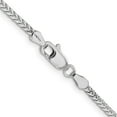 thumbnail image 2 of Diamond2Deal Mother's Day Gift 14K White Gold 2mm Franco Chain Bracelet for Women 7", 2 of 6