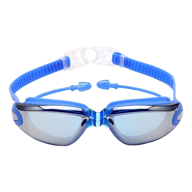 High-Definition Fog- Swimming Goggles with Large Frame Electroplating for Adults and Reversible Fit Ideal for Pool Training and Competition