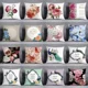 thumbnail image 2 of Funda de almohada decorativa cuadrada clásica de moda con diseño de rosas para sala de estar, sofá, cojín, decoración del hogar, 2 of 5