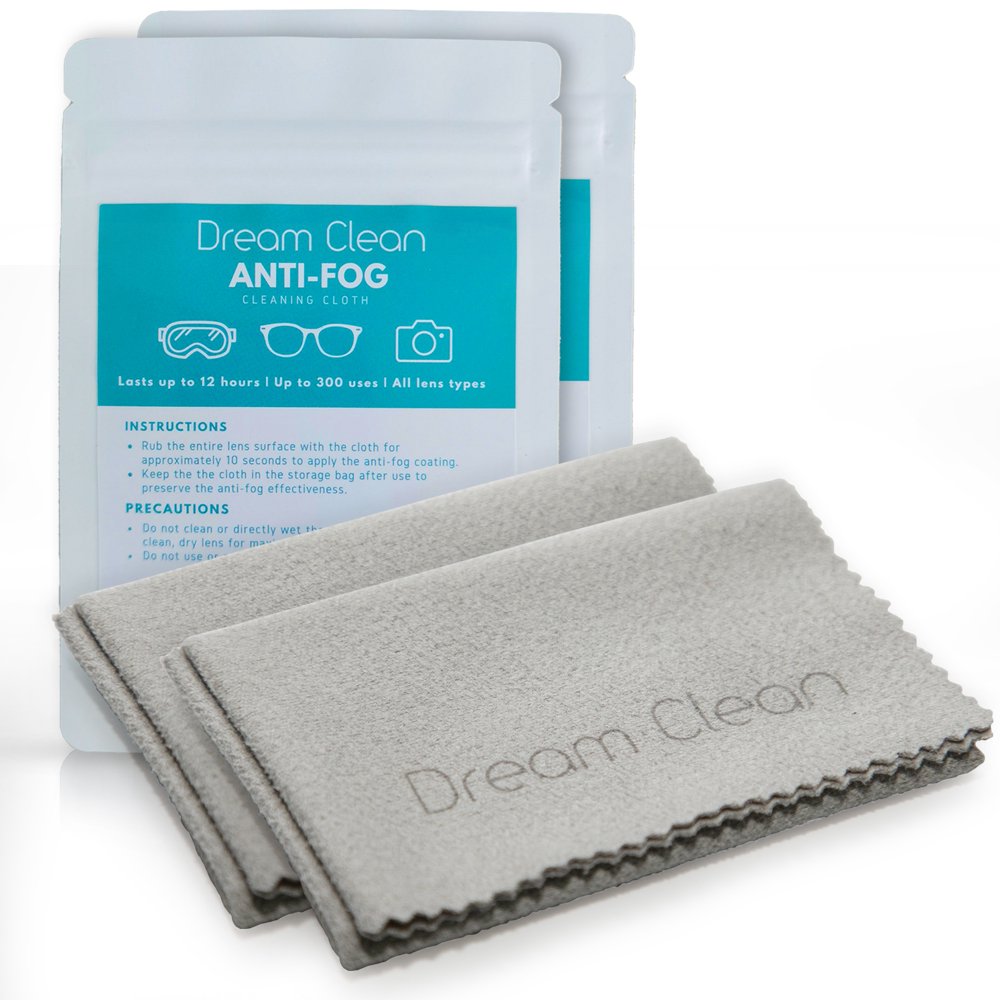 Dream Clean AntiFog Cloth for Eye Glasses, Goggles, Camera Lenses, and