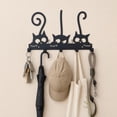 thumbnail image 4 of Cute Cat Shaped Metal Wall Hooks, 5 Hooks Animation Cat Key Stand, Wall Mount Storage Organizer for Entryway, Hallway, Living Room Home Decoration, 4 of 6