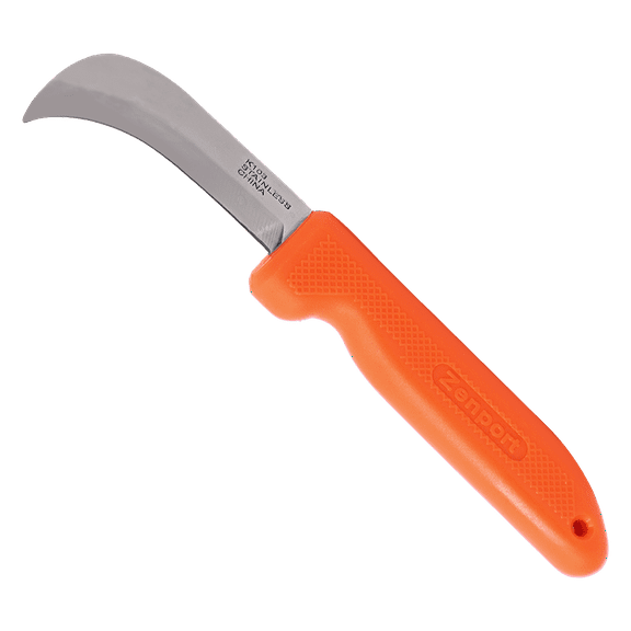 Zenport K103-O Harvest Utility Knife, 3 Inch Stainless Steel Blade, Orange