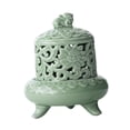 thumbnail image 4 of Quemador de incienso de cerámica hecho a mano, soporte de incienso en forma de cono con tapa, soporte para varillas de incienso para salón de té, dorm B, 4 of 8