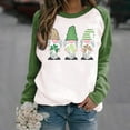 thumbnail image 2 of QIPOPIQ T-Shirts à Manches Longues pour Femmes Col Rond T-Shirts de la Saint-Patrick T-Shirt Imprimé Trèfle T-Shirt Vert Chanceux T-Shirts de la Saint-Patrick Hauts Col Rond Offres de Vacances, 2 of 5