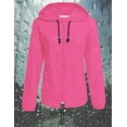 thumbnail image 4 of Chubasquero Avoogue, cortavientos ligero e impermeable, color rojo rosa, 4 of 6